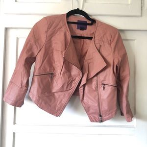 Forever 21 faux leather pink jacket